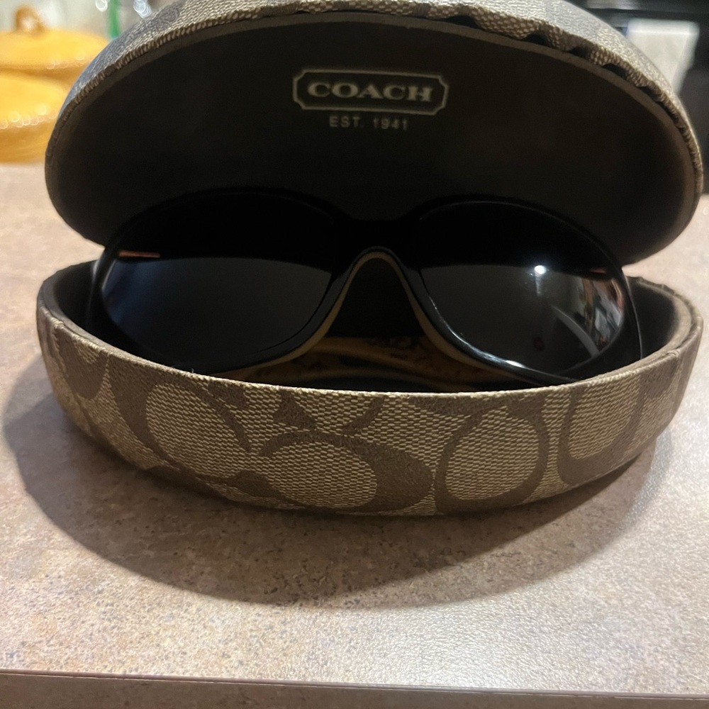 Coach Black Sunglasses with Signature Case